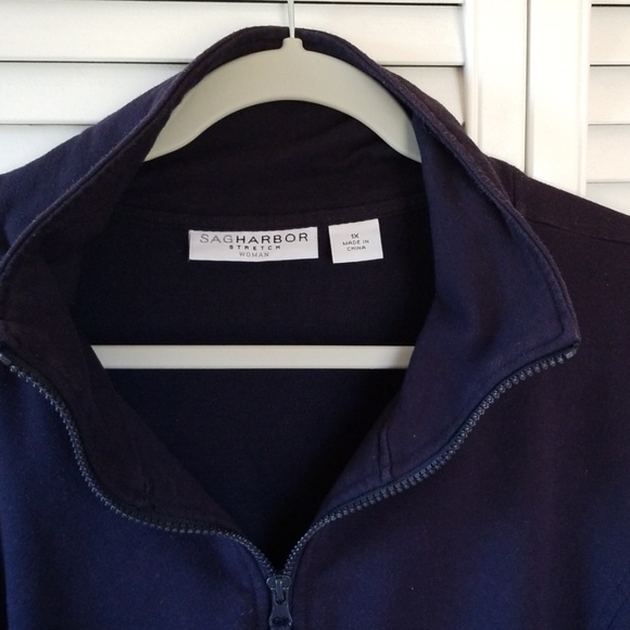 Womens 1X Sag Harbor Navy Jacket - Picture 3 of 5